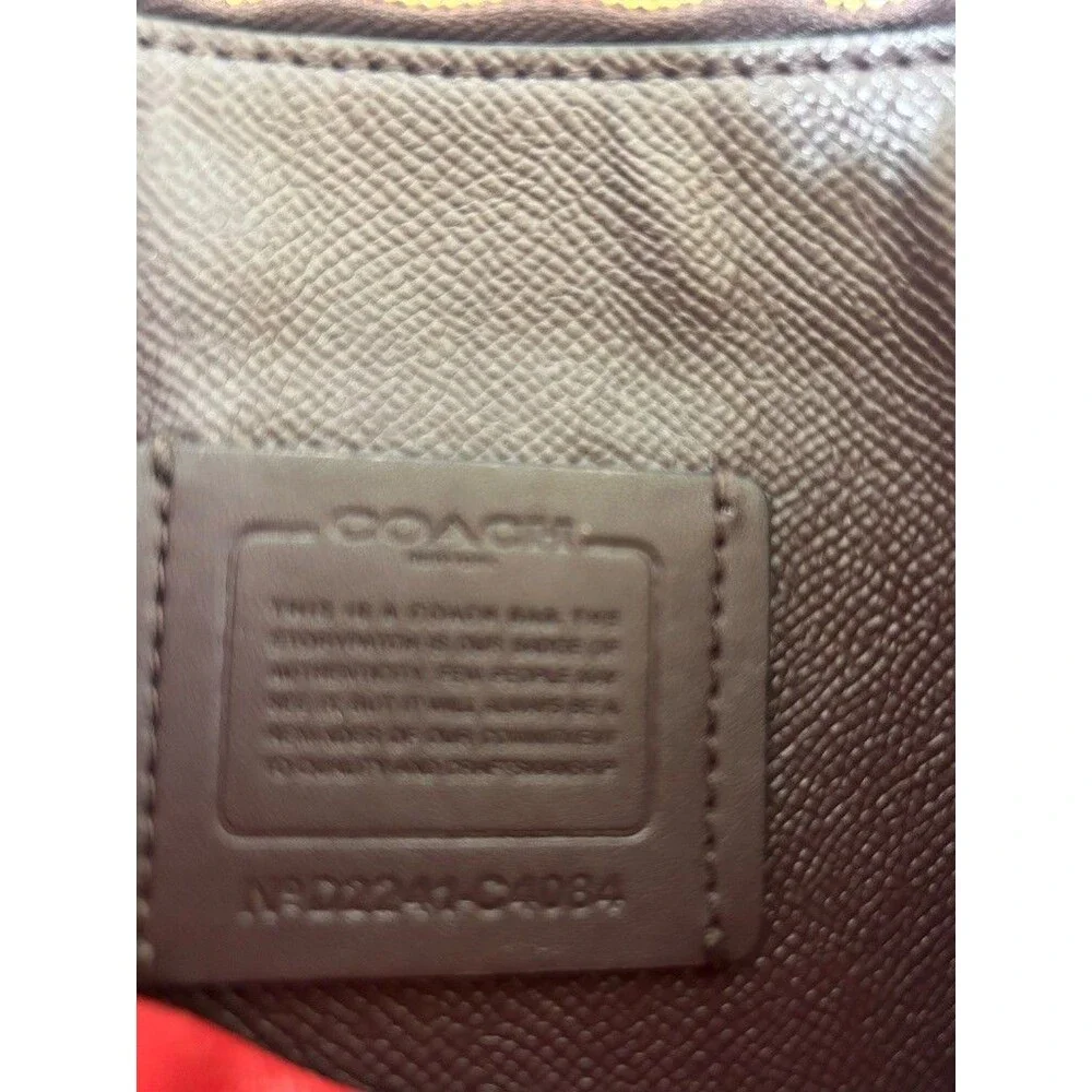 COACH C4084 Small Mollie Tote 25 Cross grain Leather Black